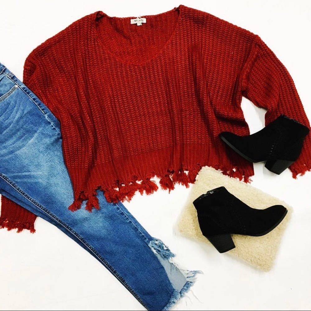 Comfy red sweater!